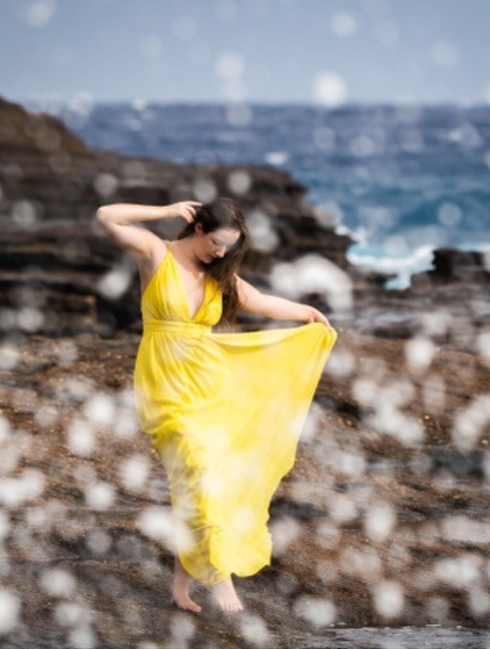 Yellow Spaghetti-Strap Maxi Dress - Elegant Summer Gown
